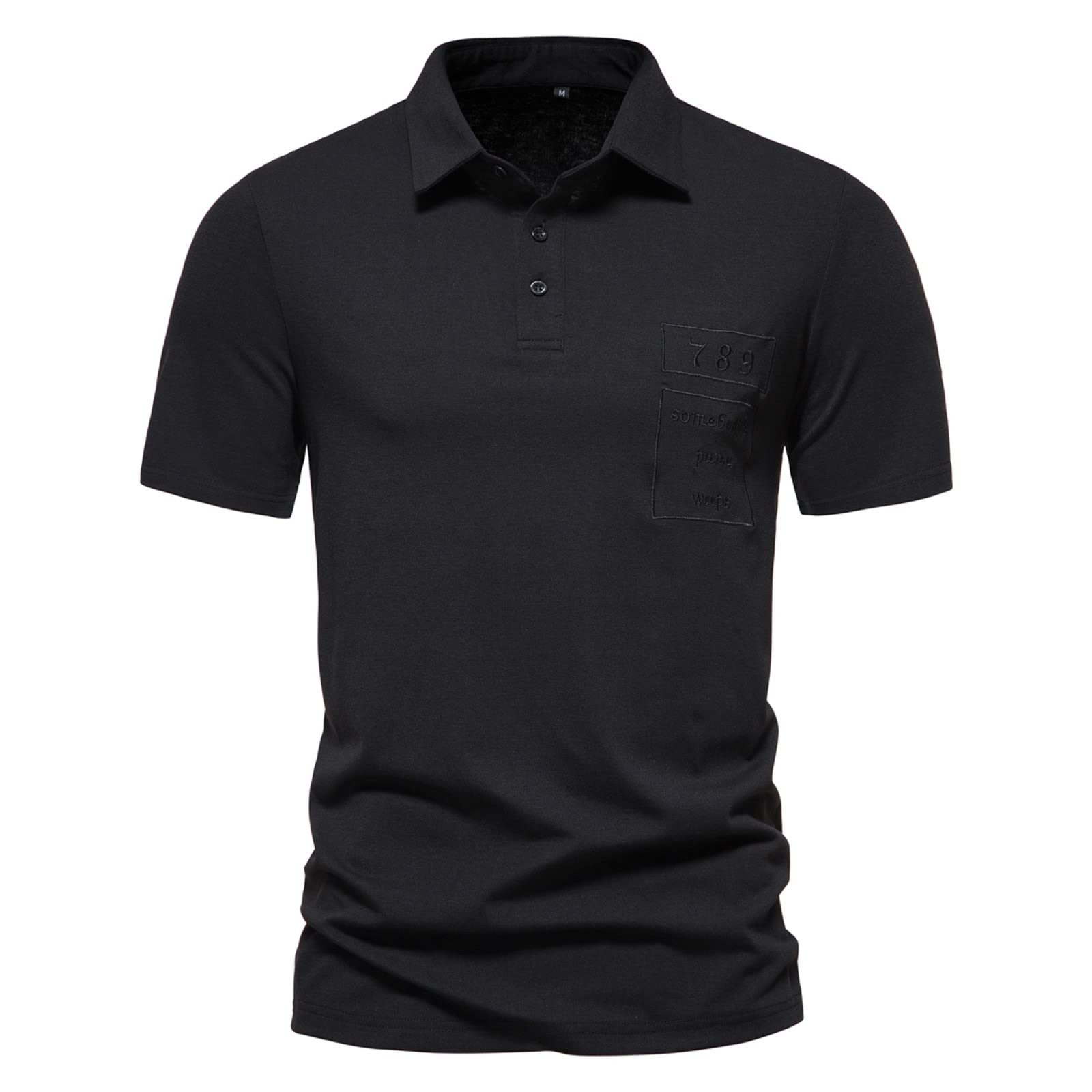 Men's Polo Shirts - Short Sleeve Quarter Zip Pullover with Lapel Collar - Casual & Business Wear for Office, Golf & Outdoor Activities