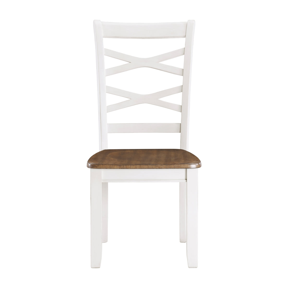 7-Piece Cherry & White Dinette Set with 6 Chairs - Perfect for Kitchen, Dining Room, Breakfast Nook & Small Spaces