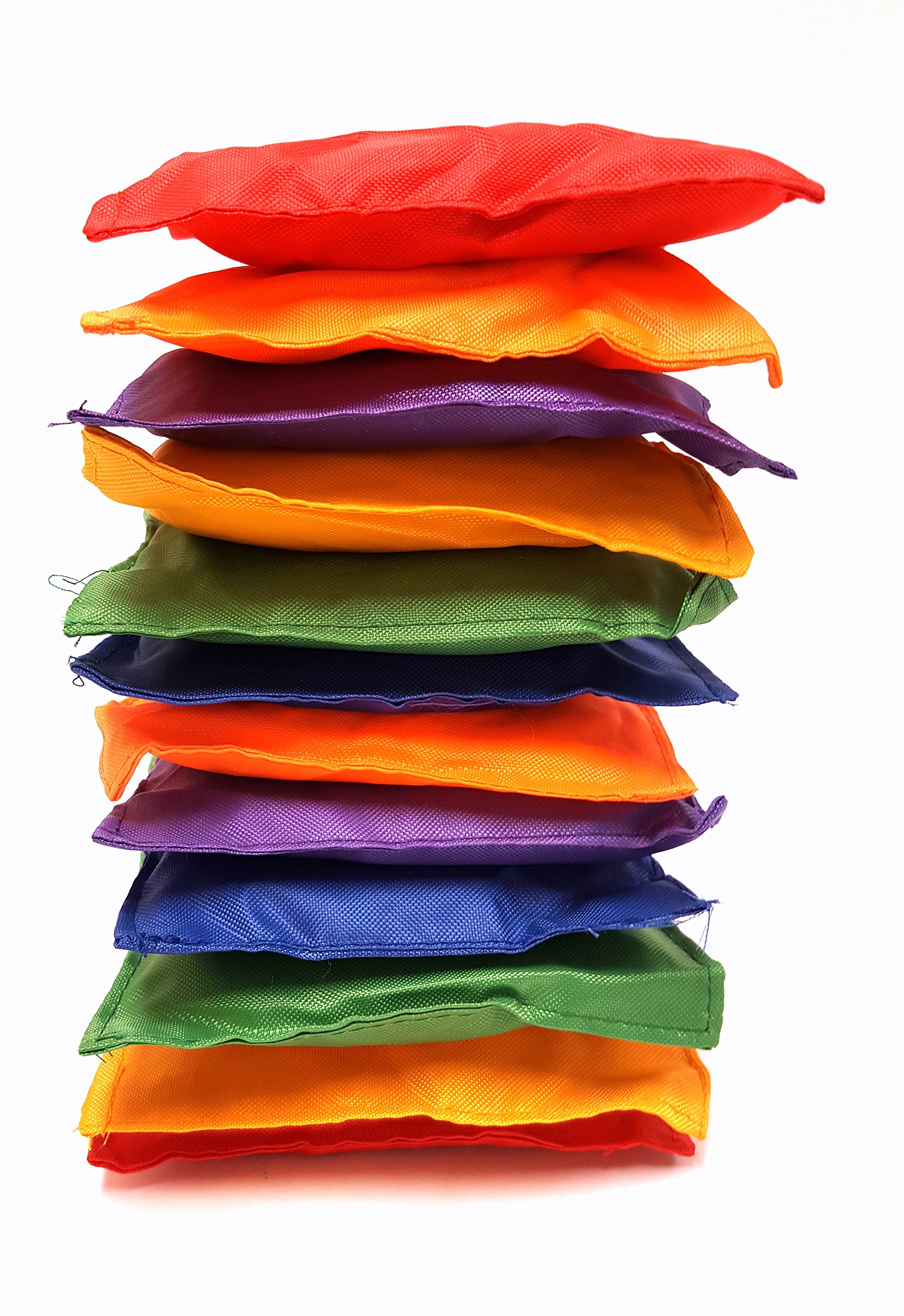 Vibrant Multicolored Bean Bags - Durable Nylon Bean Bag Chairs for Kids & Adults - Perfect for Lounging, Gaming Rooms & Dorm Decor