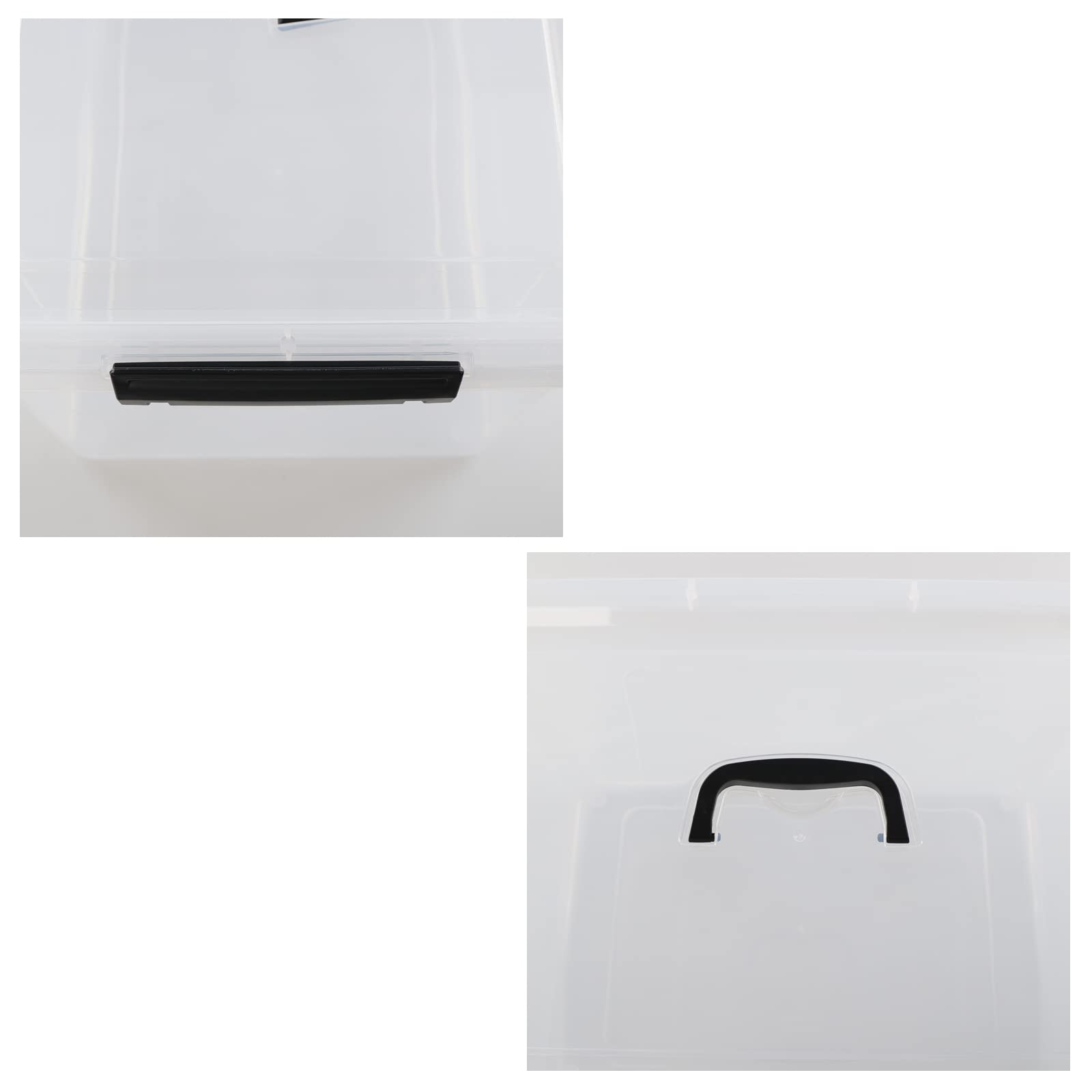 18 Quart Clear Plastic Storage Boxes with Lids - 4-Pack Stackable Organizer Bins for Home, Office, Closet & Garage Organization