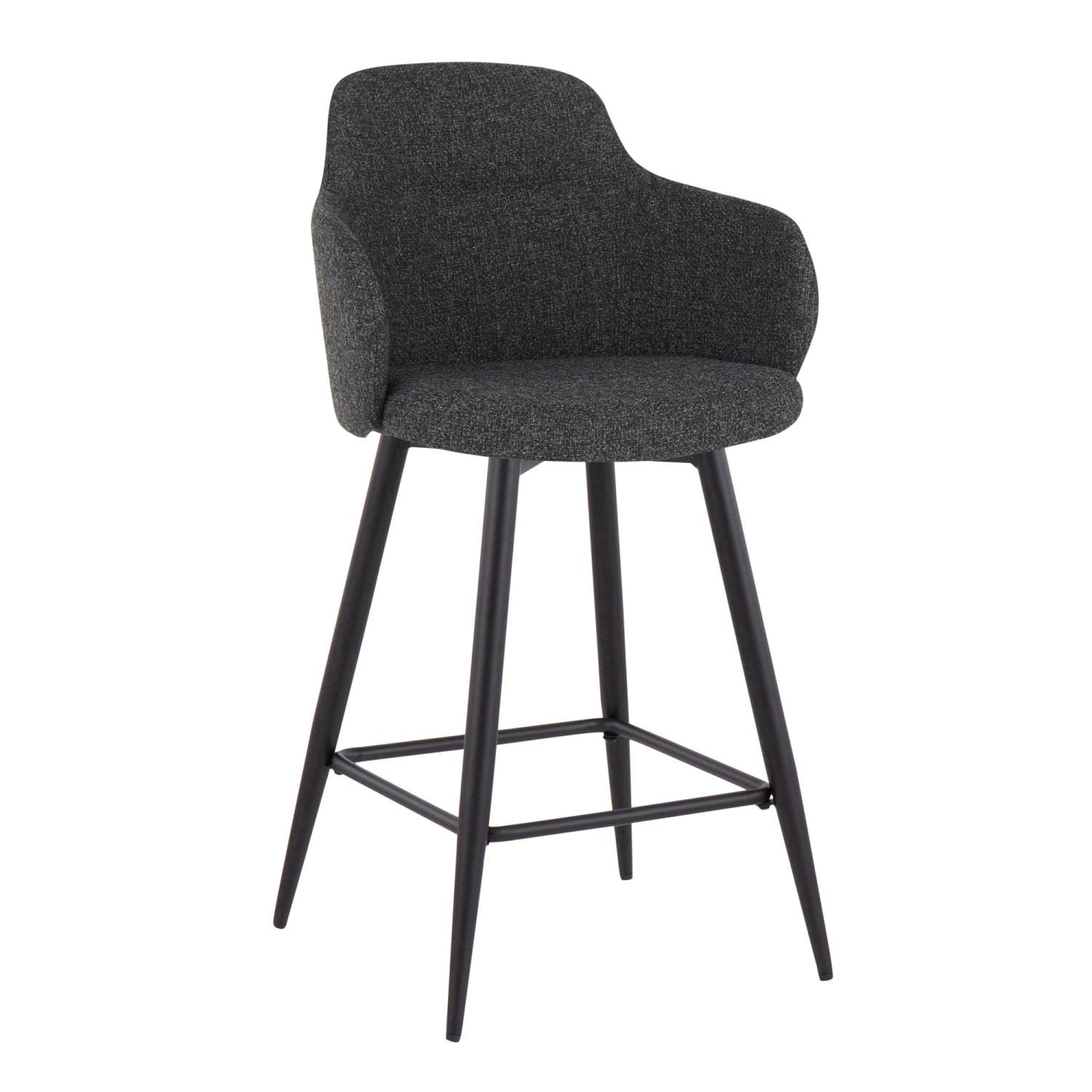 LumiSource Boyne Counter Stools - Set of 2 Kitchen Island Bar Stools, Counter Height Chairs for Kitchen Counter, Durable & Stylish Bar Stools for Home, Office, and Cafe Use