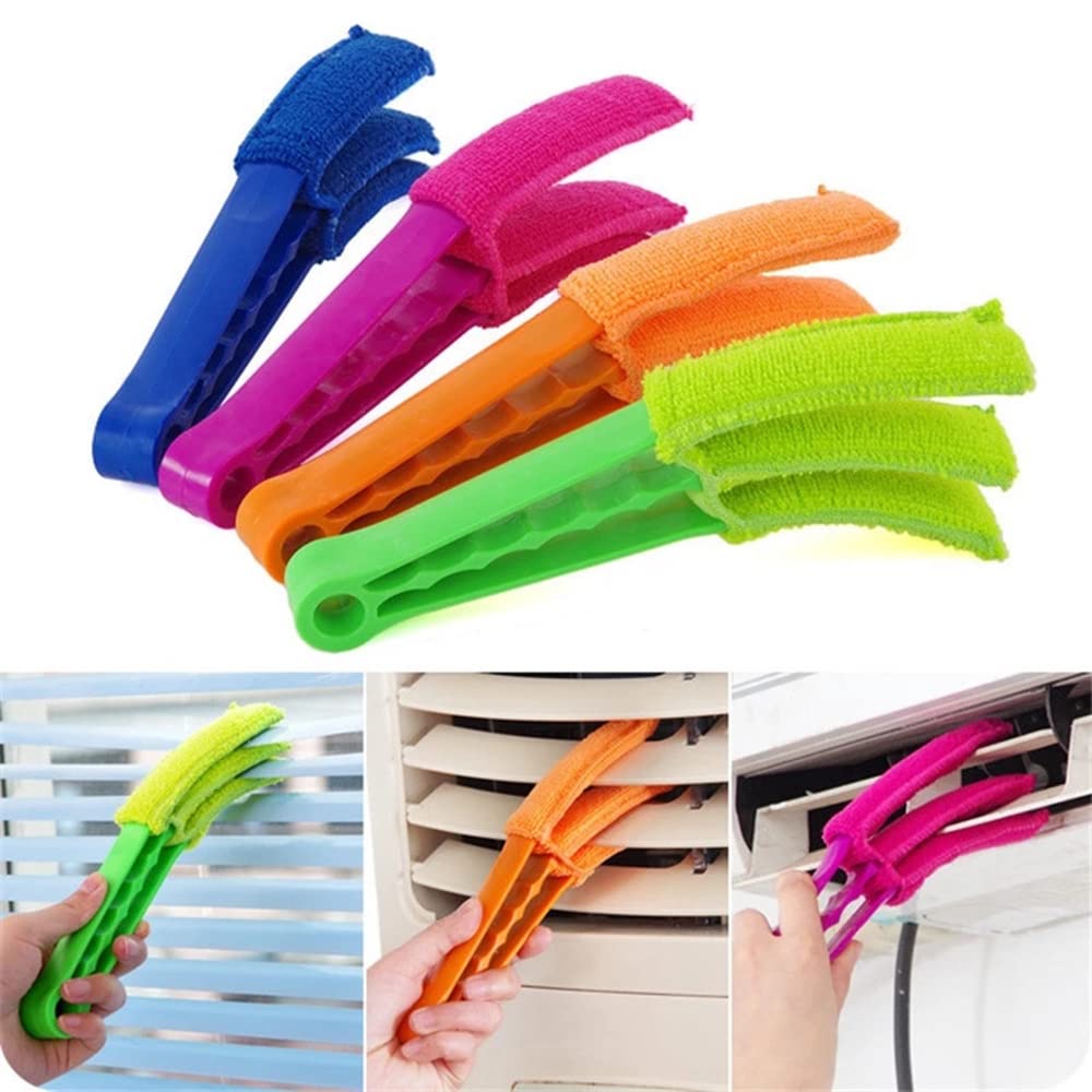 Venetian Blind Cleaner Tool - Removable Fabric Window Duster for Shutters, Vents & AC Units | Dust Collector Cleaning Brush (Green) | Perfect for Home, Office & RV Window Maintenance