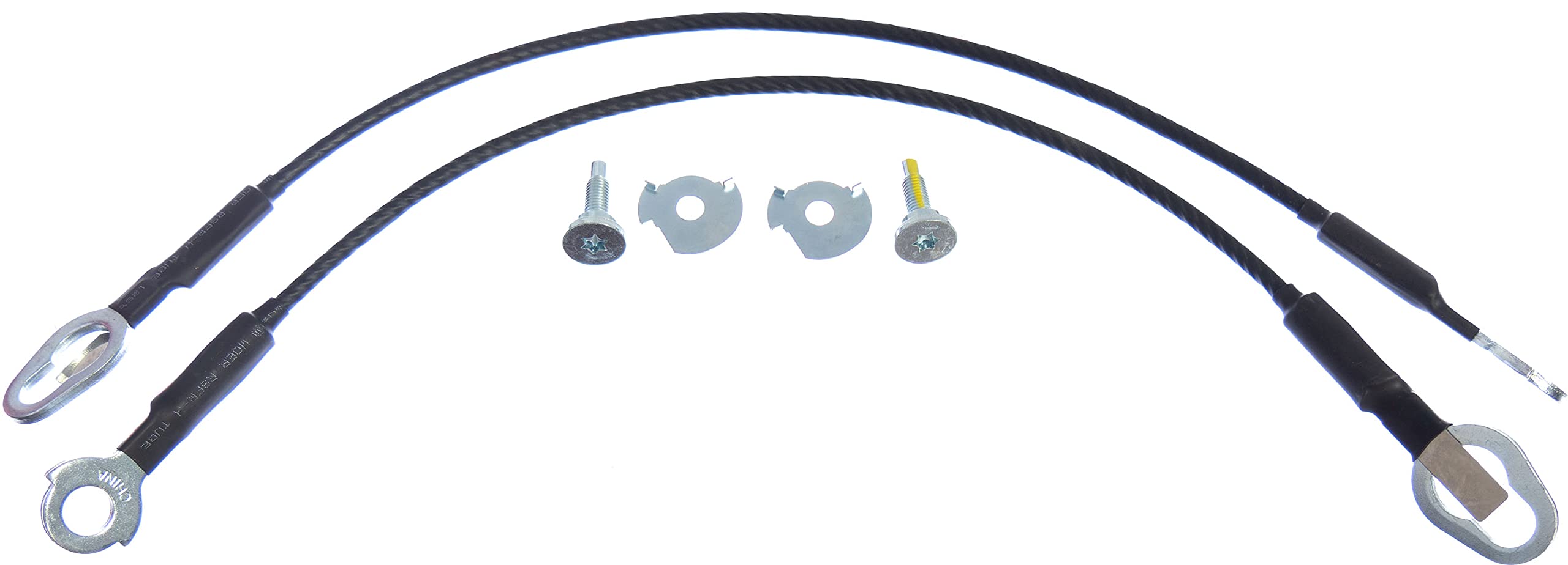 APDTY 49651 Tailgate Cable 21-1/8 Inch Replacement for Ford F-150 (2004-2014) - Compatible with 3L3Z 5443052-AA, 3L3Z 5443053-AA, 3L3Z 9943053-AA - Durable Truck Bed Accessory for Secure Tailgate Operation