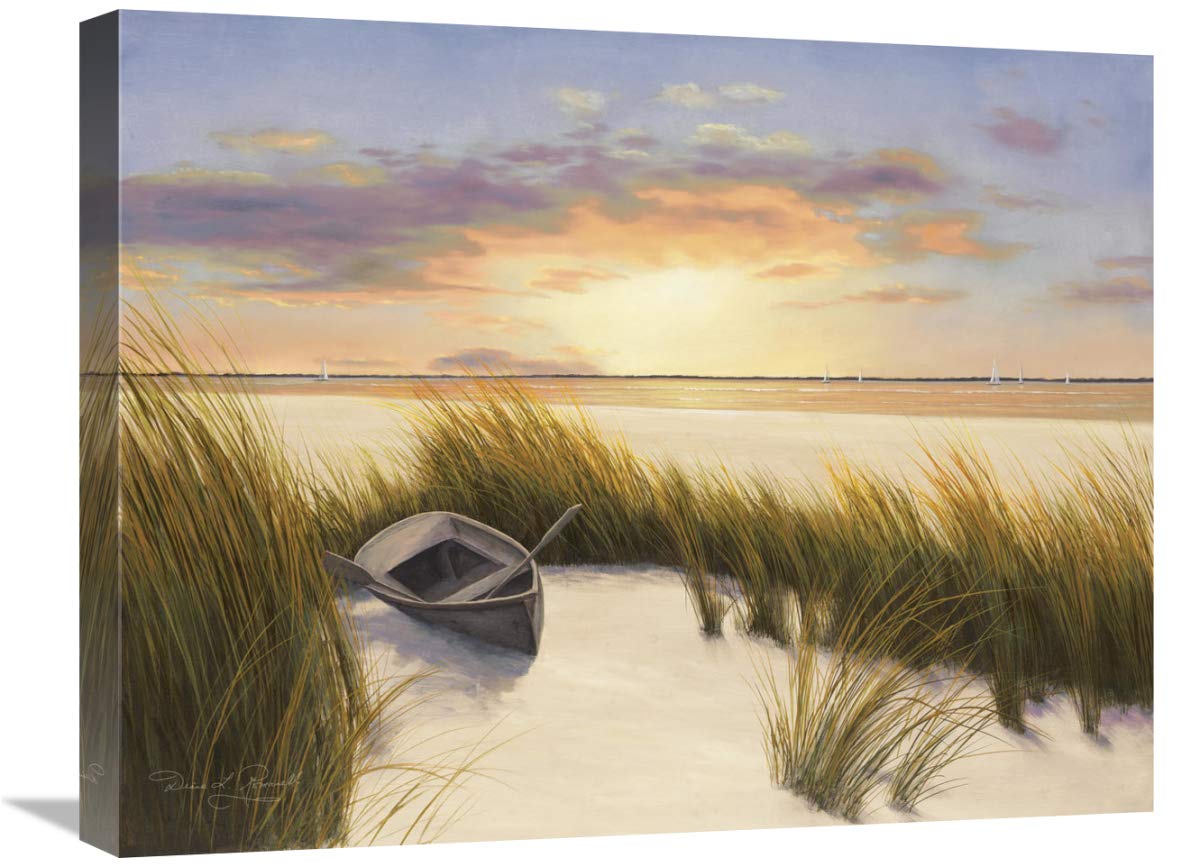 Diane Romanello 20x24 Inch Beach Hideaway Framed Wall Art Print - Coastal Decor for Living Room, Bedroom & Beach House