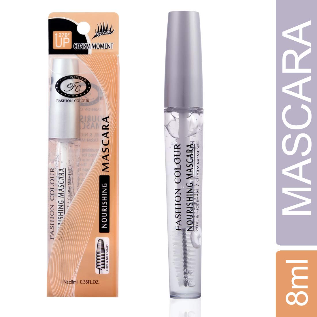 Waterproof Clear Lash & Brow Mascara - 8ml | Long Lasting Transparent Mascara with Vitamin E | Natural Eyebrow Gel & Lash Enhancer for Everyday Makeup | Perfect for Work, Date Night & Special Occasions