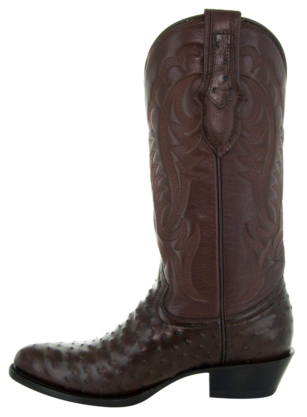 Soto Boots Men's Ostrich Print Cowboy Boots - Genuine Leather Western Boots for Men H7002 | Comfortable & Stylish for Rodeo, Country Music Festivals & Western Fashion
