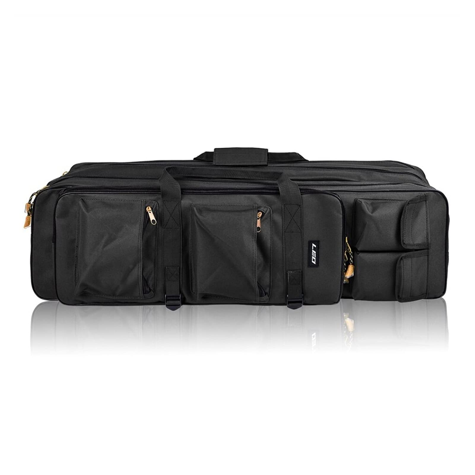 **Durable 3-Layer Fishing Rod Travel Backpack - 80cm/100cm Fishing Pole & Reel Carrier with Tackle Storage - Portable for Outdoor Fishing Trips, Camping, and Travel (Black, 100cm)**