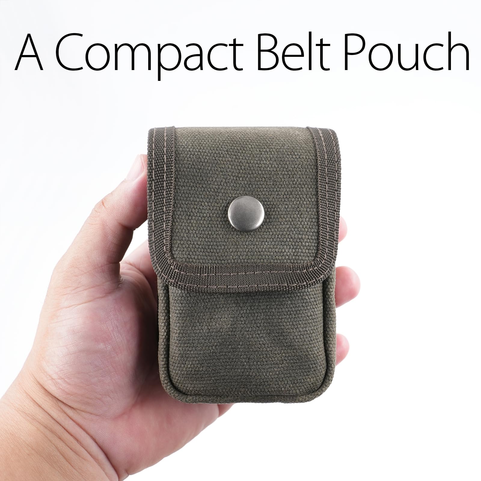 Diodrio EDC Belt Pouch for Men & Women - Compact Waist Pack with Belt Loop for Hiking, Fishing, Camping - Waxed Canvas Small Holster Pouch with Snap Closure - Perfect for Outdoor Adventures, Travel & Everyday Carry