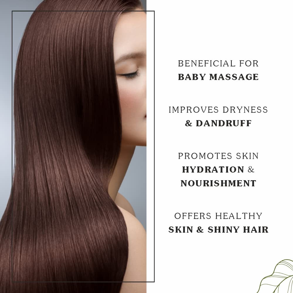 Organic Spanish Olive Oil for Baby Massage, Scalp Care & Skin Moisturizing - USDA Certified 100% Pure Extra Virgin Olive Oil (50ml) | Promotes Hair Growth, Reduces Dandruff & Anti-Aging | Perfect for Newborn Care, Hair Treatment & Daily Skincare Routine