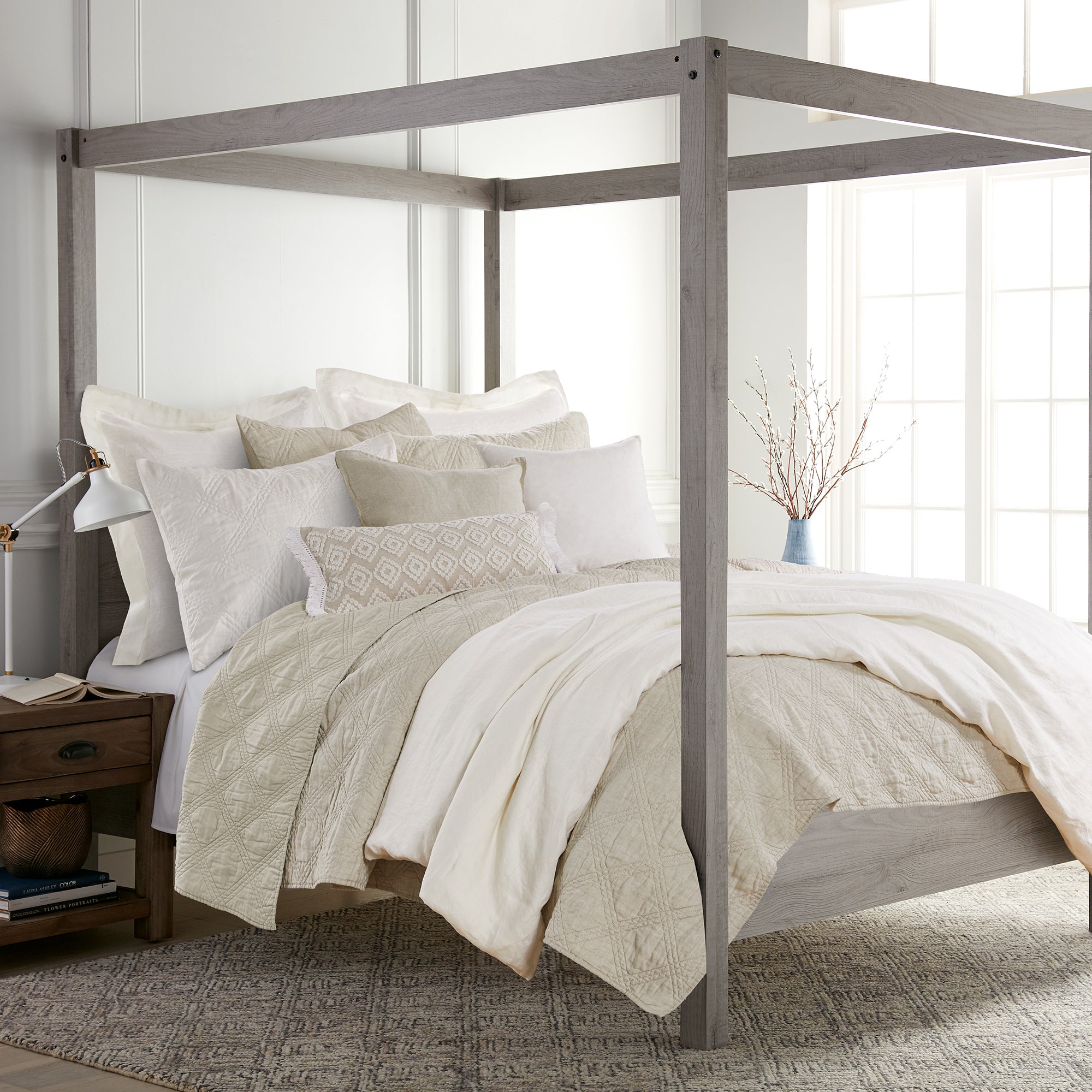 Premium Washed Linen Duvet Cover Set - Breathable & Soft 100% Natural Flax Fabric - Queen Size Bedding for Summer & All Seasons - Perfect for Cozy Bedrooms, Guest Rooms & Vacation Homes