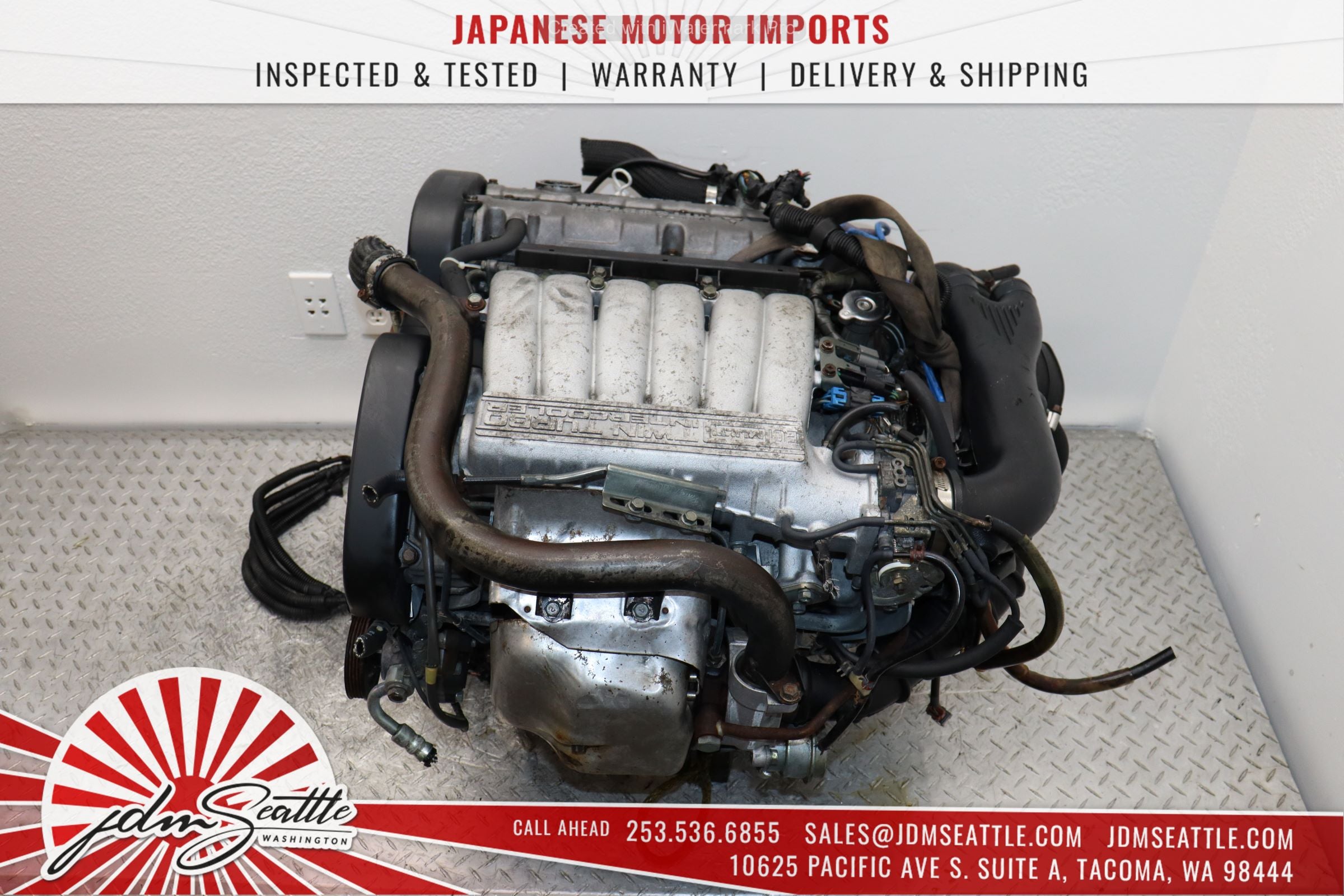 JDM 6G72TT 94-97 Mitsubishi 3000GT & Dodge Stealth Twin Turbo Engine - Core Only - Perfect for Performance Upgrades & Restoration Projects
