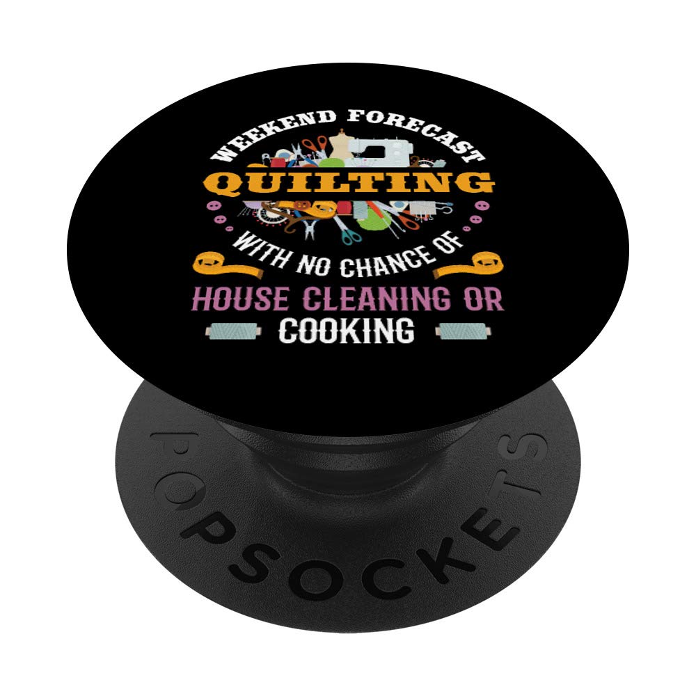 Funny Quilting & Sewing Machine PopSockets Grip and Stand - Perfect Gift for Quilters & Sewers - Compatible with Phones & Tablets | Great for Crafting, Sewing Projects & Everyday Use