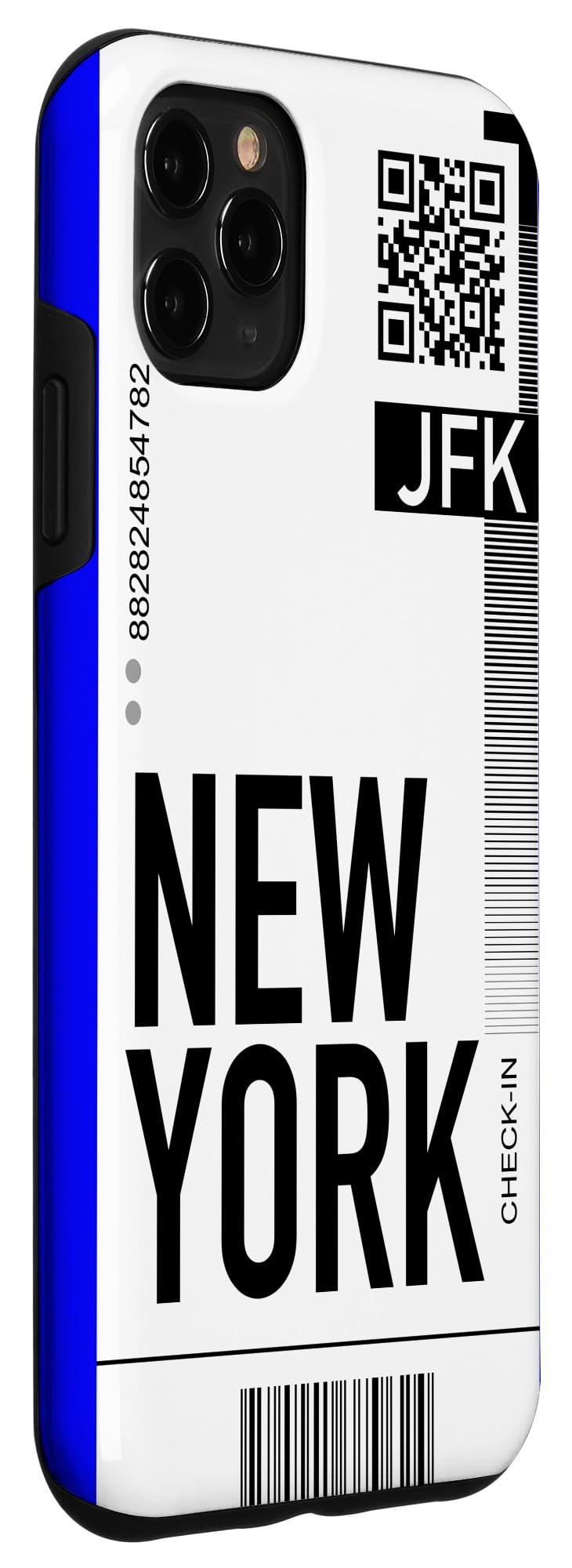 iPhone 11 Pro Max New York Air Ticket Phone Case - Stylish Boarding Pass Design for Travel Enthusiasts, Perfect for City Adventures and Plane Journeys