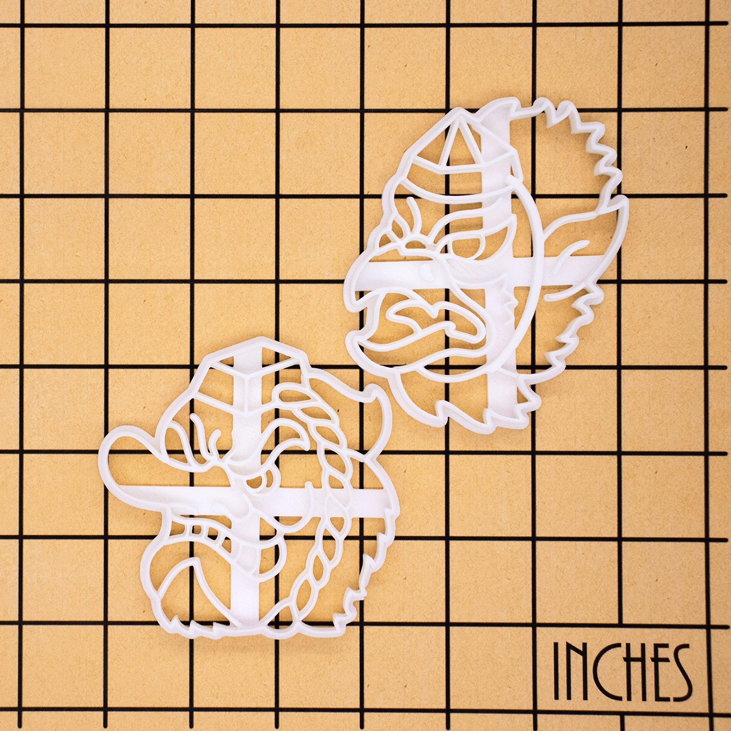 Premium Set of 2 Japanese Cookie Cutters - Tengu Mask & Karasu Mask Designs for Baking, DIY Crafts & Party Decorations | Perfect for Halloween, Anime Themed Events & Japanese Culture Enthusiasts