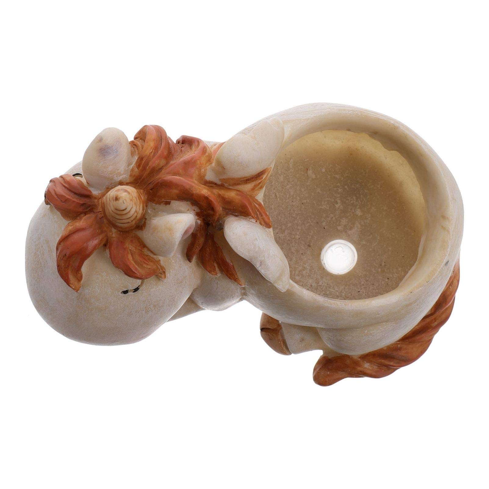 Cute Animal Shaped Succulent Planter - Small Resin Flower Pot for Cactus, Mini Bonsai & Desktop Plants - Perfect for Home Decor, Office Desk & Gift Giving