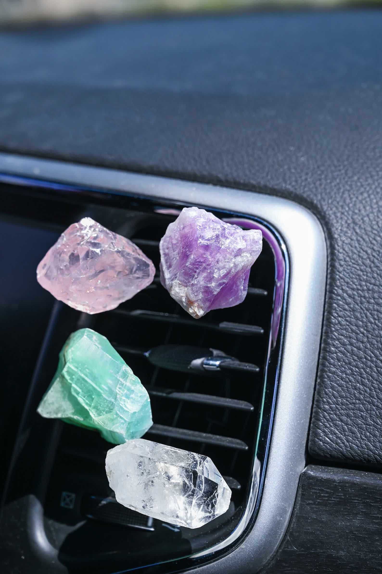 Ride N Style Crystal Car Vent Clips - Elegant Air Freshener Holder for Car, Home & Office - Perfect for Aromatherapy & Fragrance Diffusers