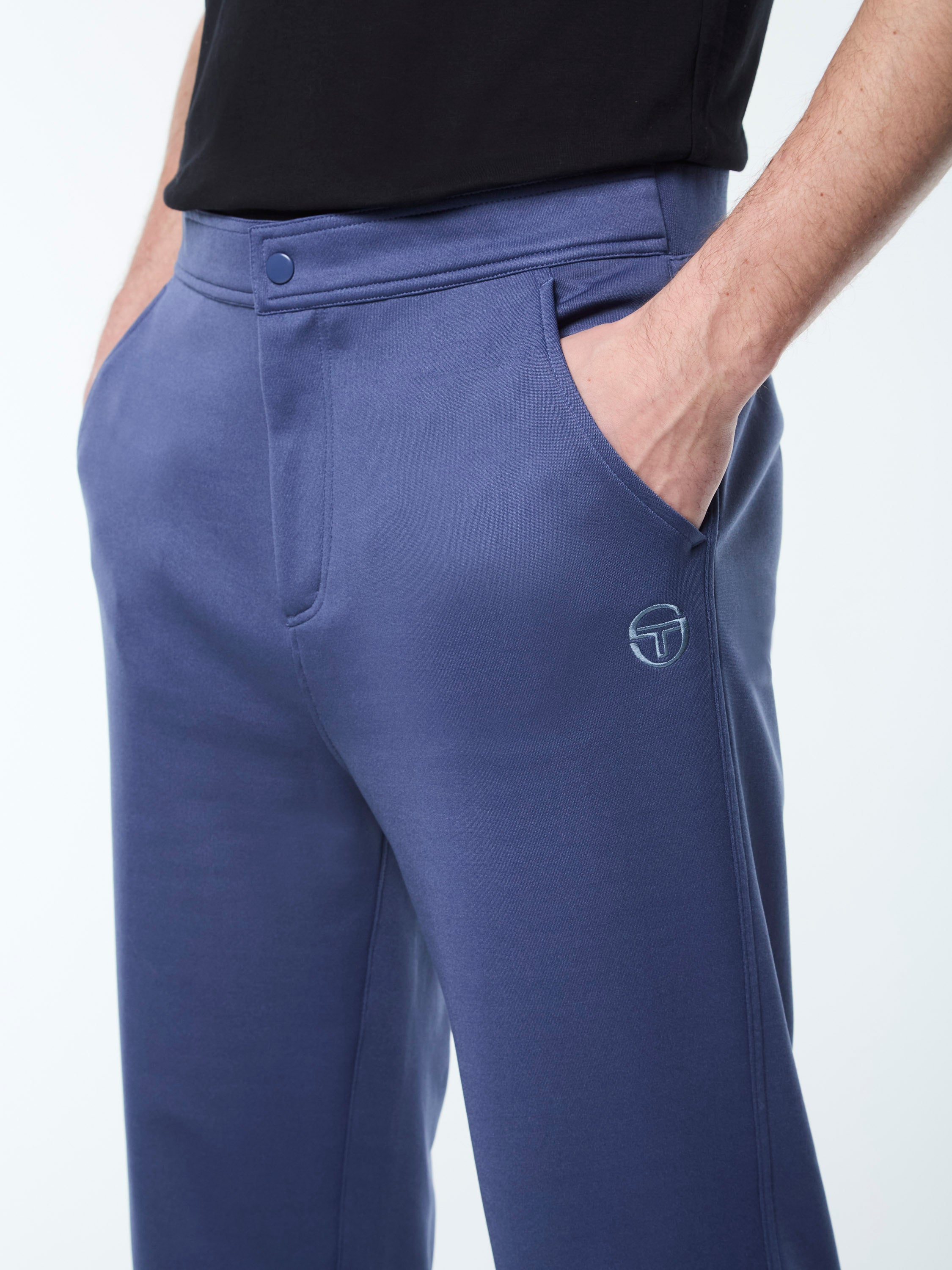 Sandro Women's Blue Indigo Track Pants - Comfortable Casual Joggers for Running, Yoga & Lounge Wear