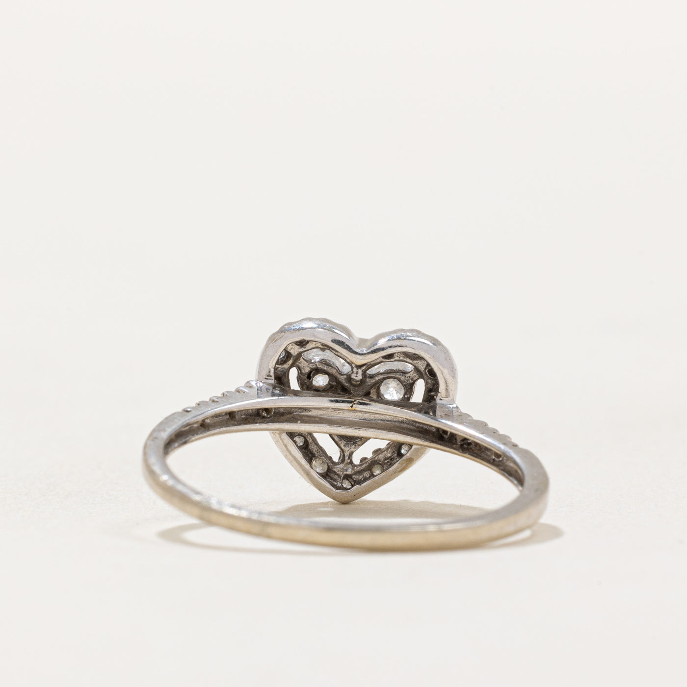 0.26ctw Diamond Heart Ring - Size 7.5 | Elegant Valentine's Gift, Anniversary Jewelry & Romantic Proposal Ring for Her