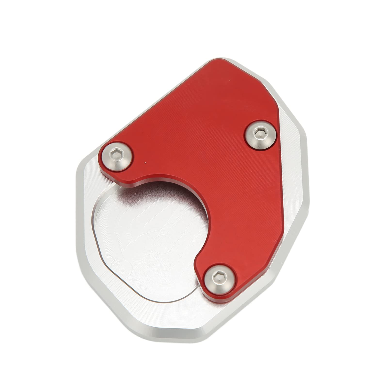 Motorcycle Kickstand Pad Extender - Aluminum Alloy Base Enlarger Plate for 2021+ KTM 660 (Red) | Prevents Sinking on Soft Ground, Ideal for Dirt Bikes & Off-Road Riding