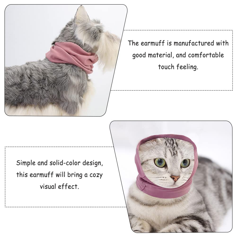 Dog Earmuffs & Bunny Costume Ears - Calming Collar, Winter Snood Wrap & Ear Warmer for Dogs | High Elasticity Dog Hat & Headband for Anxiety Relief, Cold Weather Protection & Costume Play