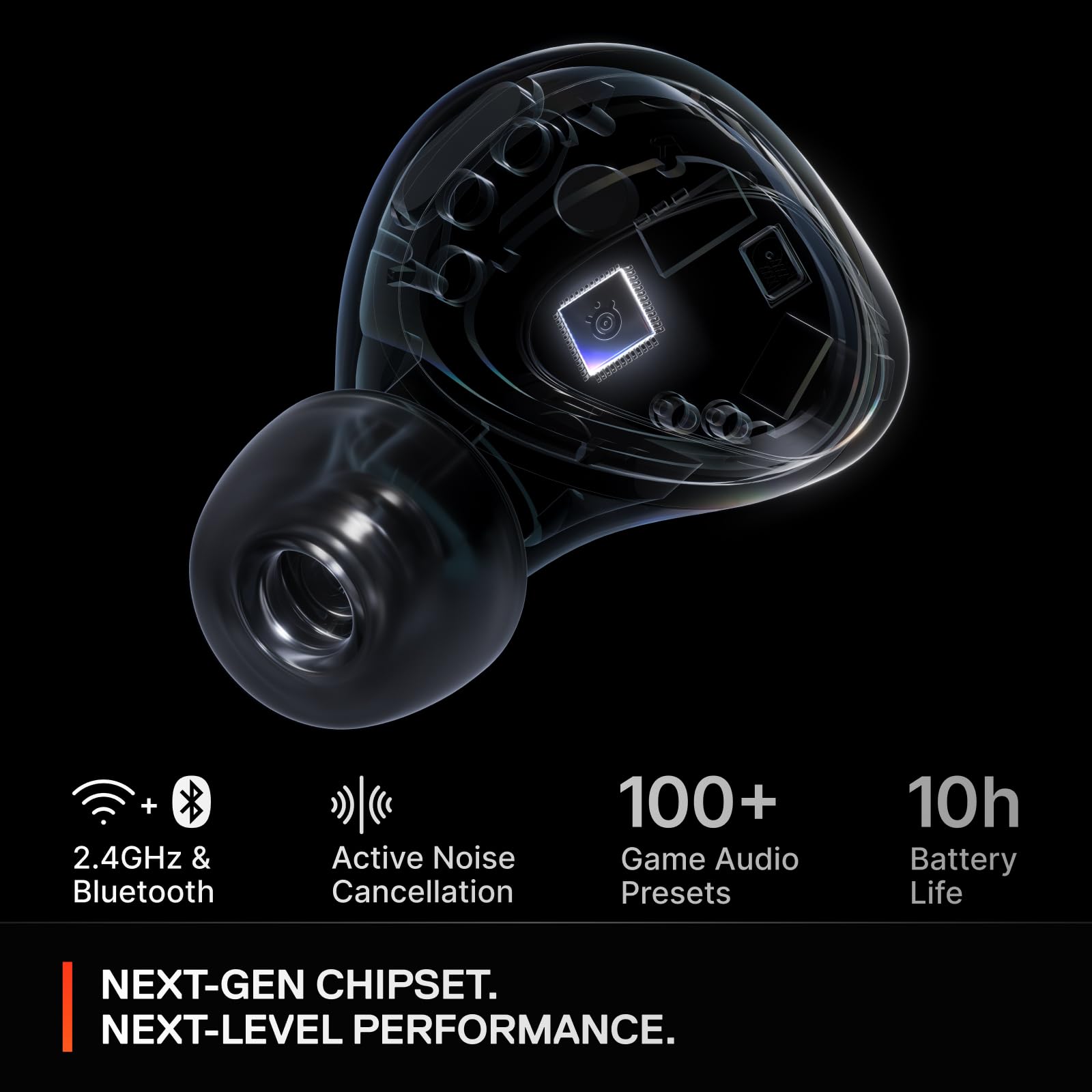 Arctis GameBuds Wireless Gaming Earbuds for Xbox/PC/PS5/Switch/Mobile - Dual Mode 2.4GHz & Bluetooth 5.3 - Active Noise Cancelling - IP55 Water Resistant - 40H Battery with Qi Charging Case - Perfect for Gaming, Workouts & Travel