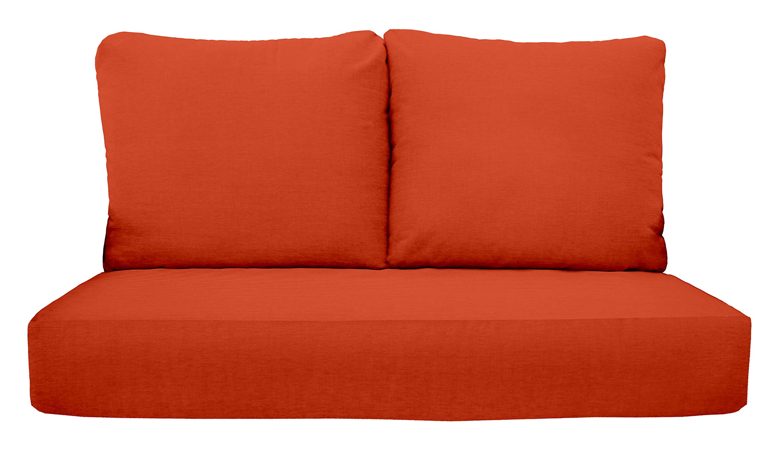 RSH DECOR: Sunbrella Deep Seating Foam Loveseat Cushion Set - 46” x 26” Outdoor Patio Furniture Cushions | Performance Fabric, Waterproof & UV Resistant | Perfect for Garden, Poolside & Backyard Relaxation