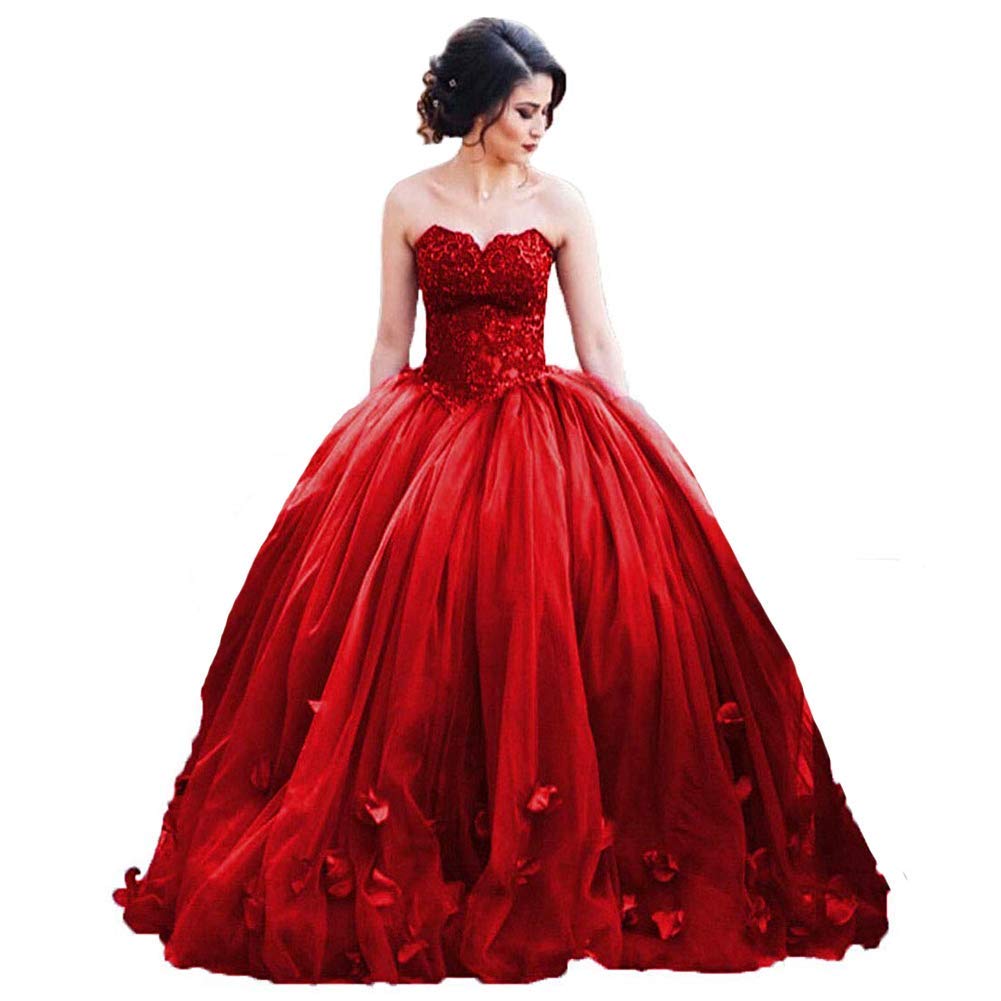 Elegant Floral Beaded Lace Long Ball Gown for Women - Tulle Formal Evening Prom Dress for Weddings, Galas & Special Occasions