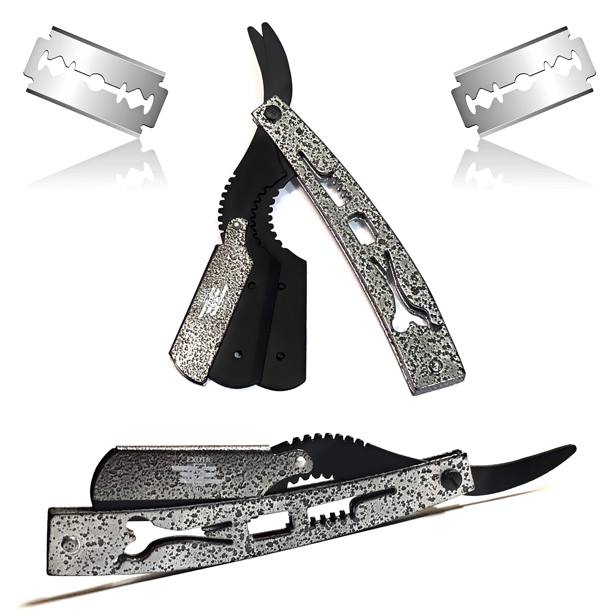 Professional Barber Beard Straight Edge Razor - Folding Shaving Knife for Precise Grooming | Perfect for Home & Salon Use, Travel & Gift for Men