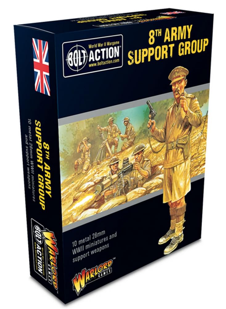 Bolt Action 8th Army Support Group - Wargaming Miniatures for Tabletop Battles