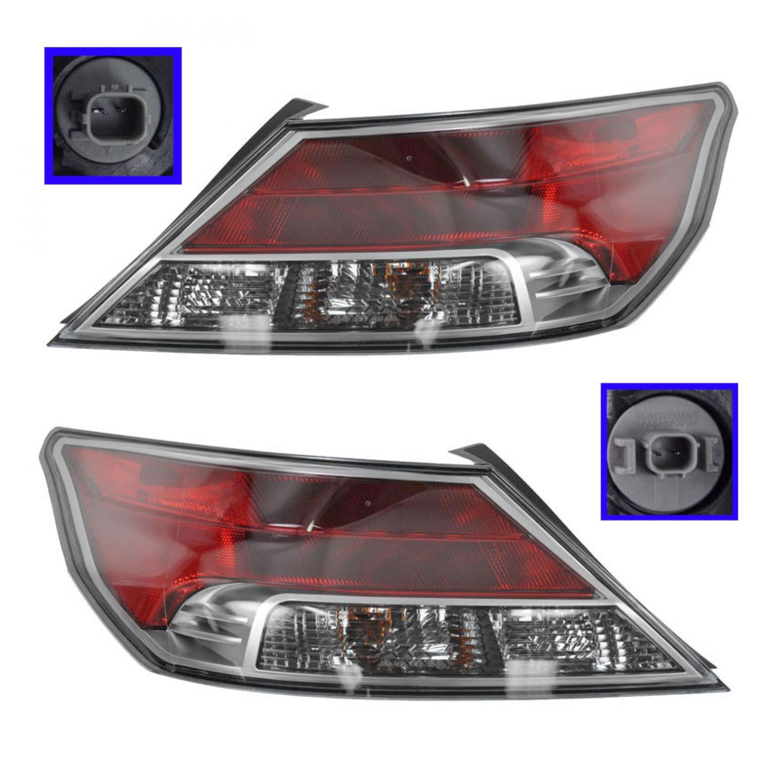 09-11 Acura TL LED Tail Lights Brake Lamps Pair Set - Left & Right Replacement for Enhanced Visibility & Style - Perfect for Night Driving & Car Customization