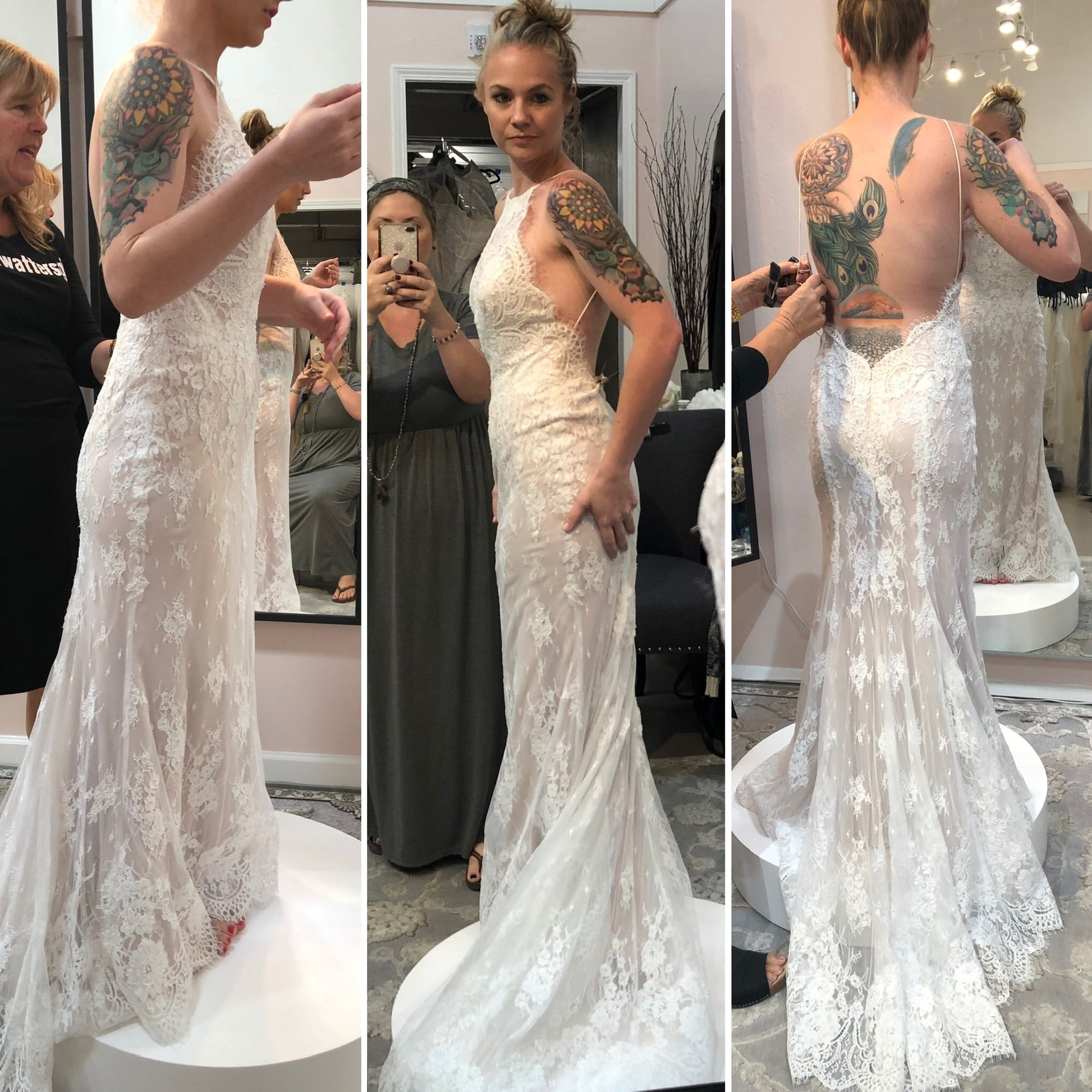 Wtoo Yoli 12108 Sample Wedding Gown - Elegant Lace Bridal Dress for Bride, Perfect for Church Ceremony & Beach Weddings