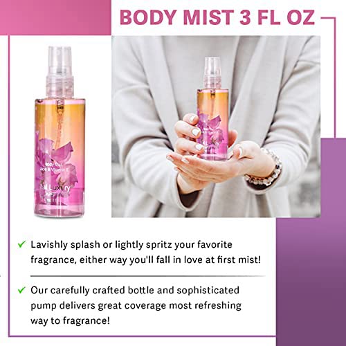 Pea Flower Scented Bath & Body Travel Set - Moisturizing Body Lotion, Refreshing Shower Gel & Fragrance Mist | Perfect for Home Spa Relaxation & On-the-Go Self Care