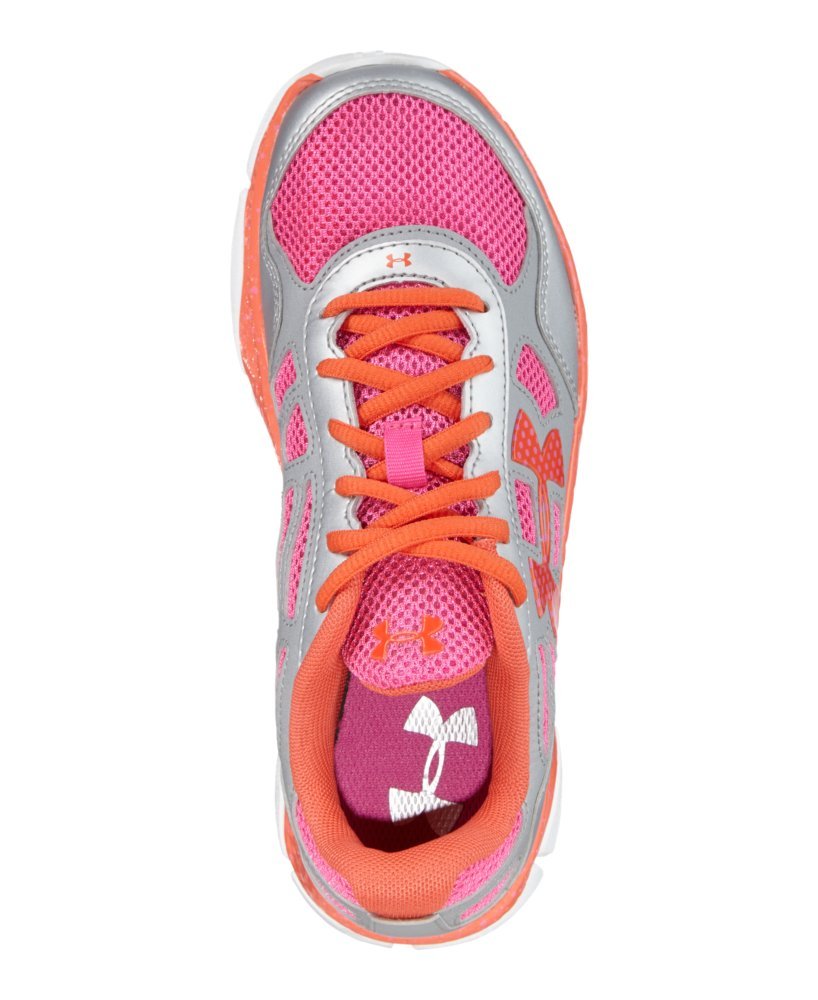 Under Armour Big Girls Grade School UA Micro G Engage 4.5 Basketball Shoes - Metallic Silver - Lightweight & Durable for Training & Games