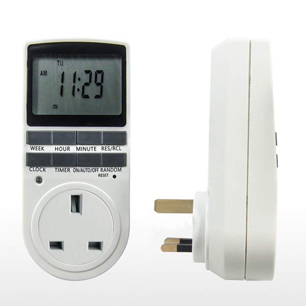 Digital Timer Switch with Countdown Function - UK Plug Socket for Electrical Outlets | Perfect for Home Appliances, Christmas Lights & Energy Saving
