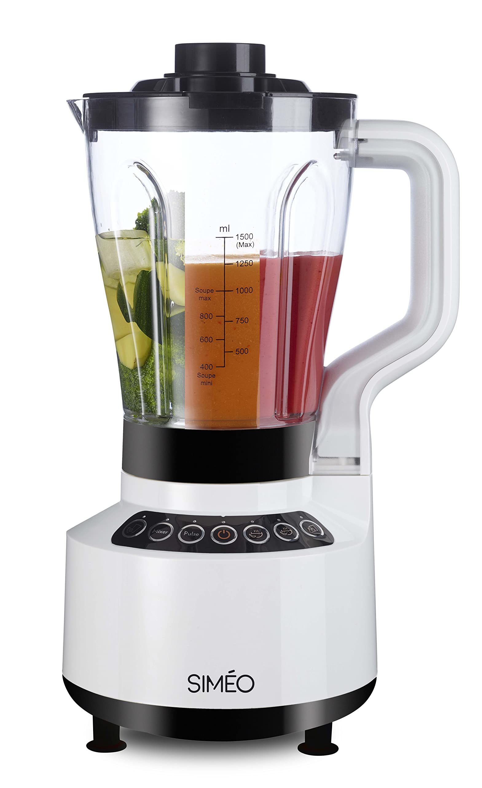 Siméo BCP510 Heated Blender - Professional Multifunctional Blender for Smoothies, Soups & Hot Drinks - Perfect for Home Kitchen & Healthy Lifestyle