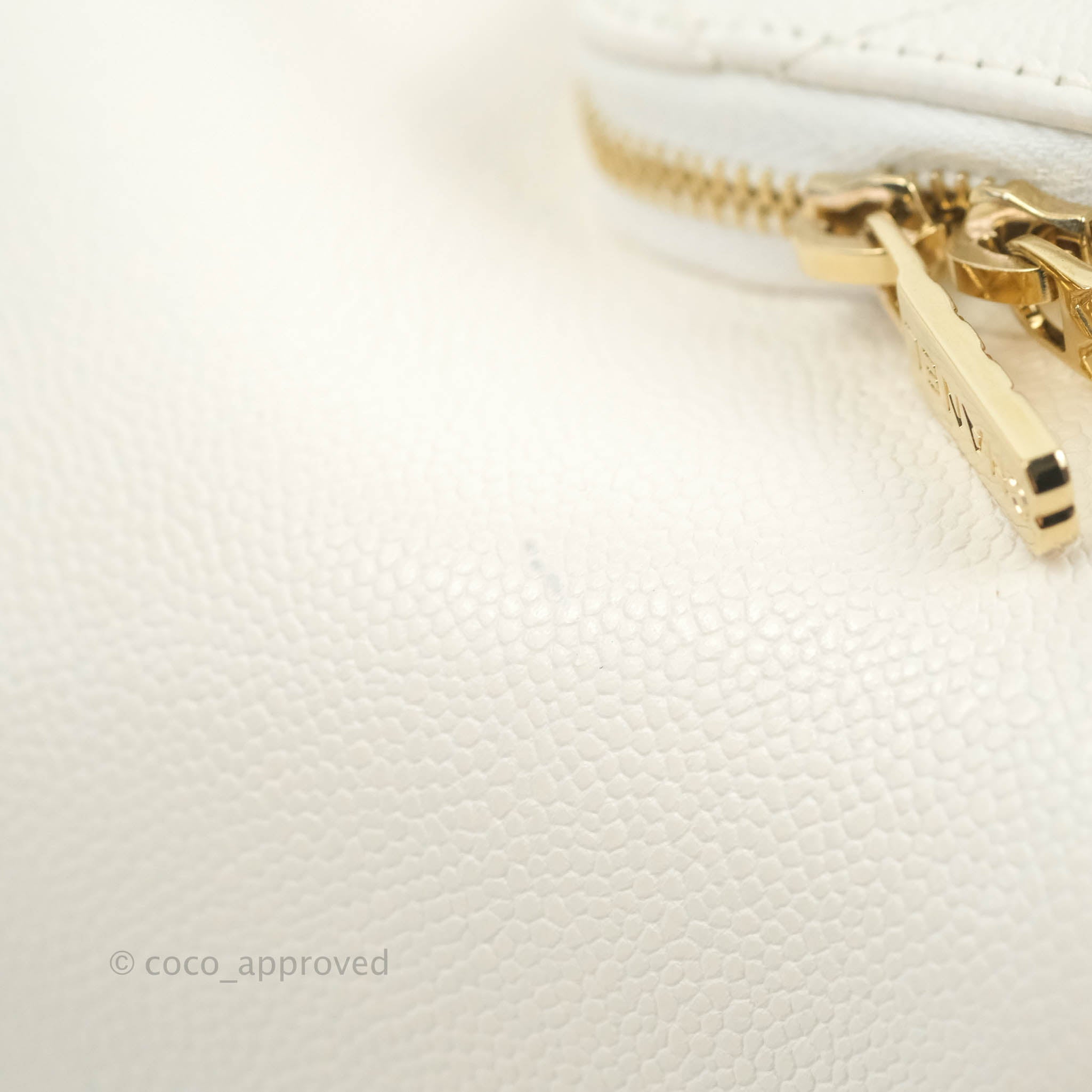 Chanel Business Affinity Drawstring Bucket Bag in White Caviar Leather with Gold Hardware - Perfect for Work, Travel & Everyday Luxury
