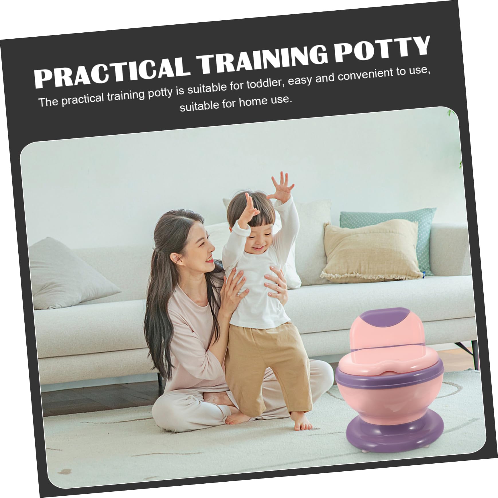 LIFKICH Toddler Potty Training Seat - Portable Baby Toilet for Boys & Girls Ages 1-3 Years, Non-Slip Design for Bathroom Safety - Perfect for Home, Travel & Daycare Use
