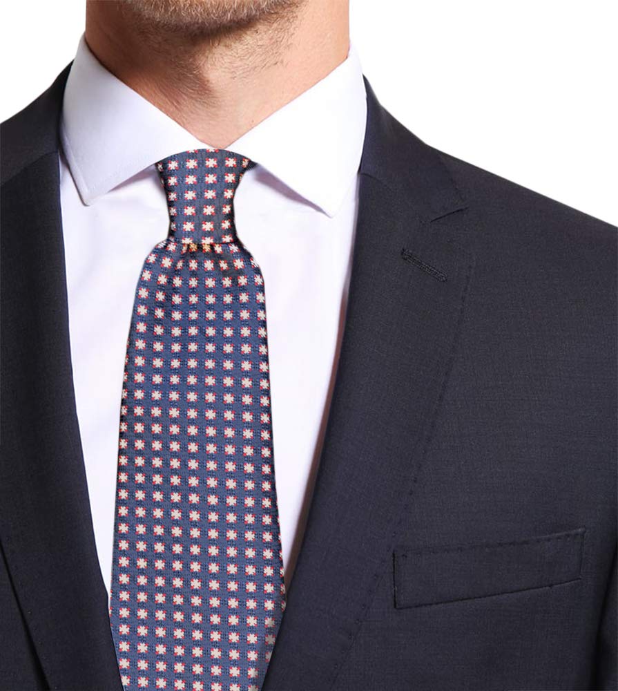Premium Italian Silk Men's Seven Folds Handmade Necktie - Untipped Luxury Tie for Business, Weddings & Formal Occasions