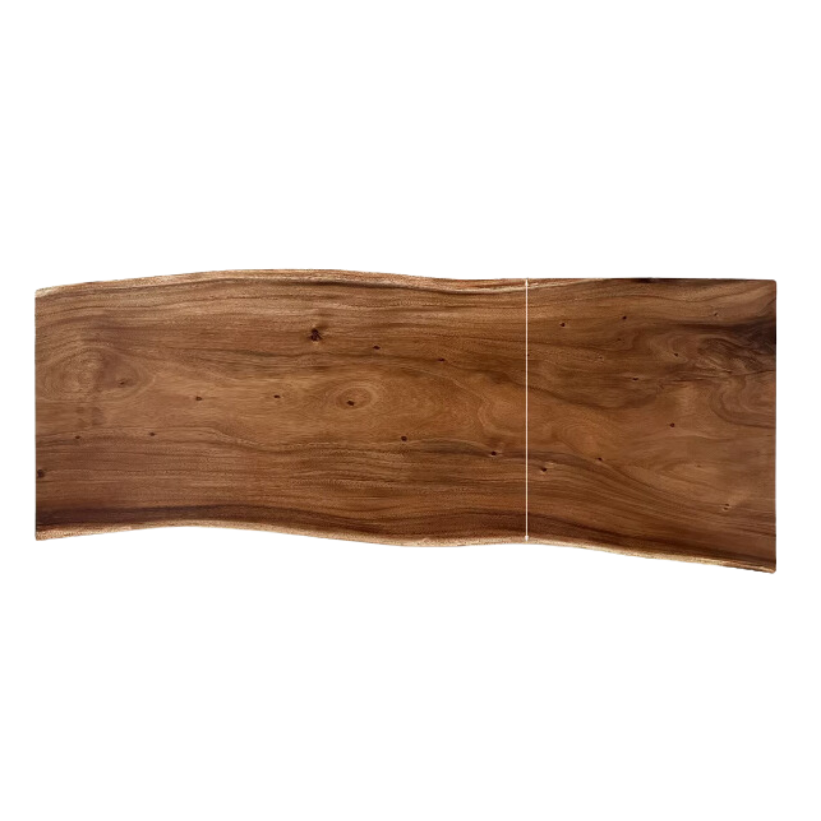 Premium Black Walnut Solid Wood Dining Table with Natural Edge - Large Top for Kitchen, Dining Room & Home Decor