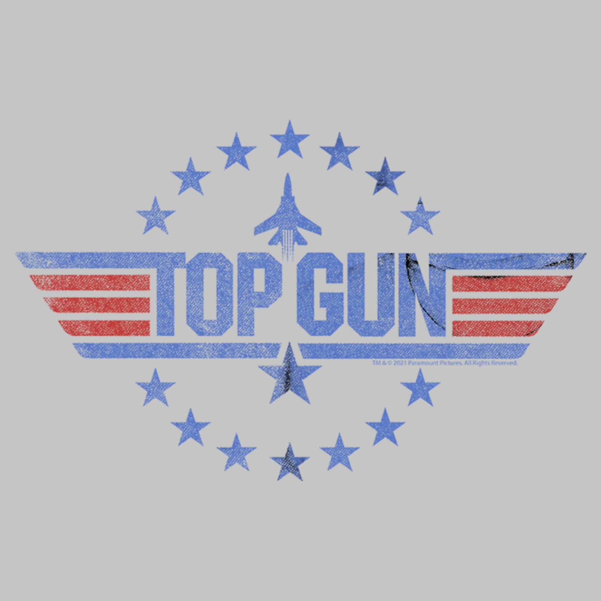 Junior's Top Gun Circle of Stars Logo T-Shirt - Boys' Movie Inspired Graphic Tee - Perfect for Casual Wear, Movie Nights & Aviation Themed Events