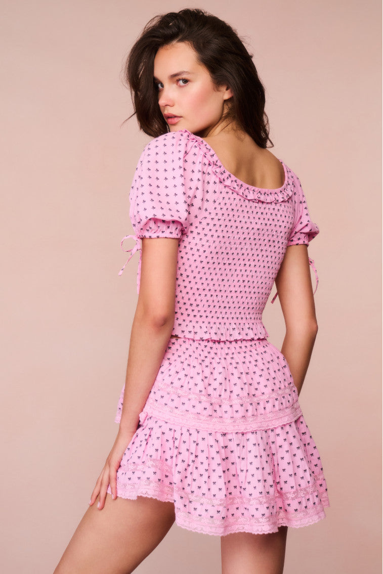 Ruffle Mini Cotton Bow Skirt - Cute Flared A-Line Skirt for Women & Girls | Perfect for Summer Outfits, Beach Vacations & Casual Wear