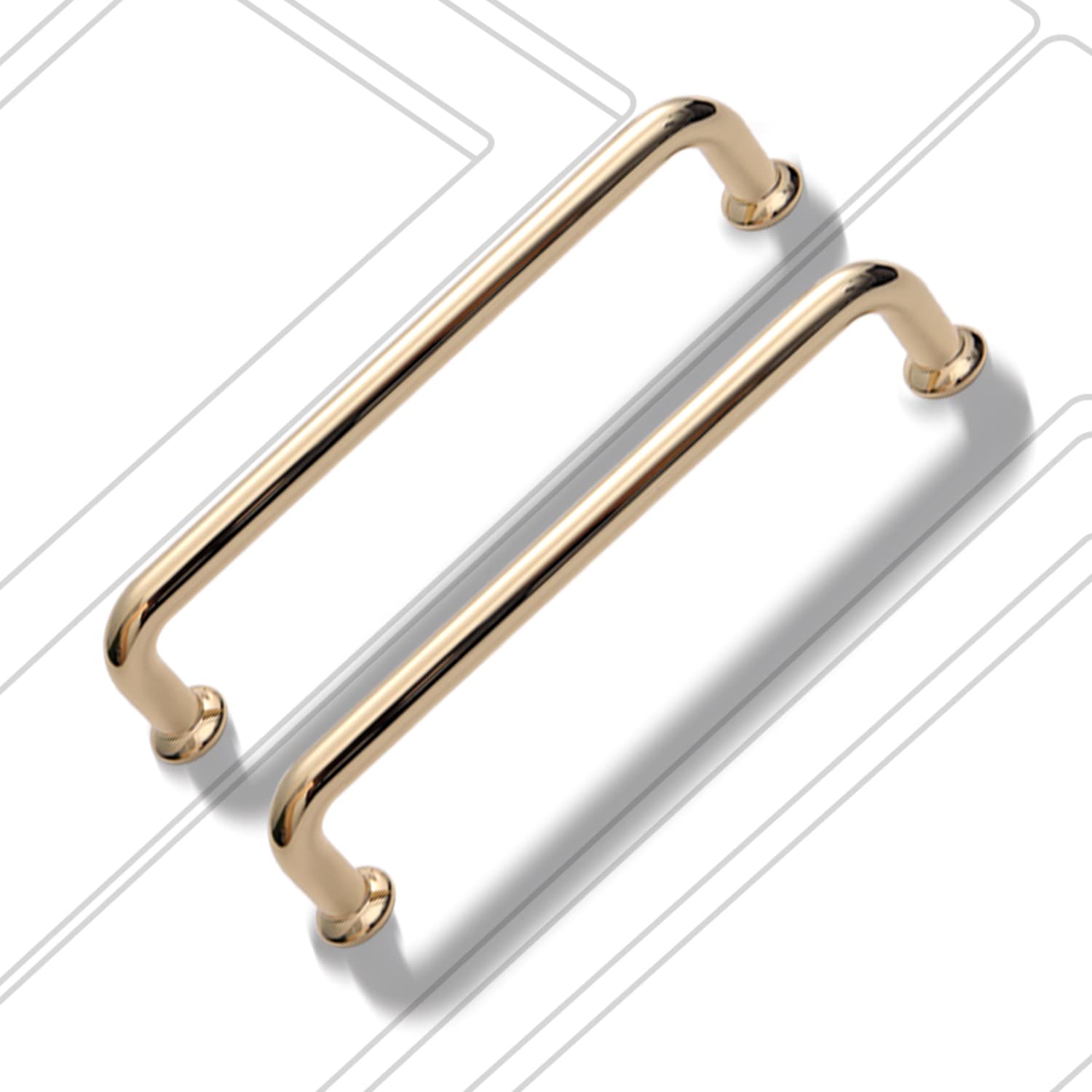 2 Pack 5 Inch (128mm) K Gold Cabinet Pulls - Zinc Alloy & Aluminum Drawer Handles for Kitchen, Bathroom & Furniture (Set of 2, Antique Gold Finish) - Perfect for Cabinets, Dressers & Home Renovation Projects