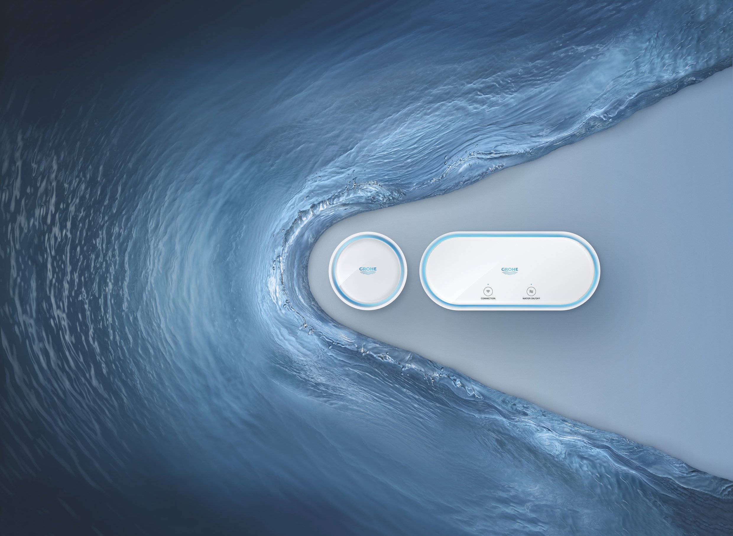 Grohe Smart Home Water Leak Detector - 22501000 - Automatic Water Control System for Bathroom, Kitchen & Basement