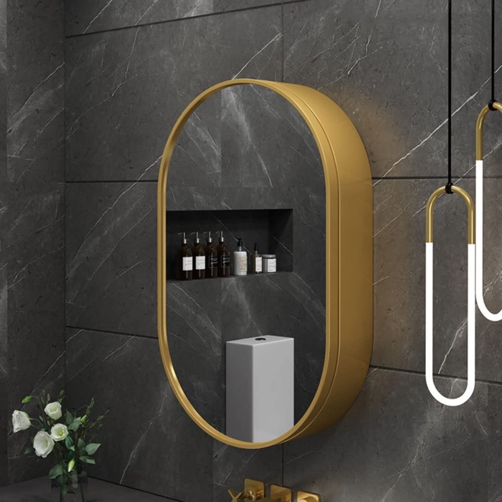 Wall-Mounted Wood Vanity Mirror Cabinet for Bathroom & Bedroom Storage