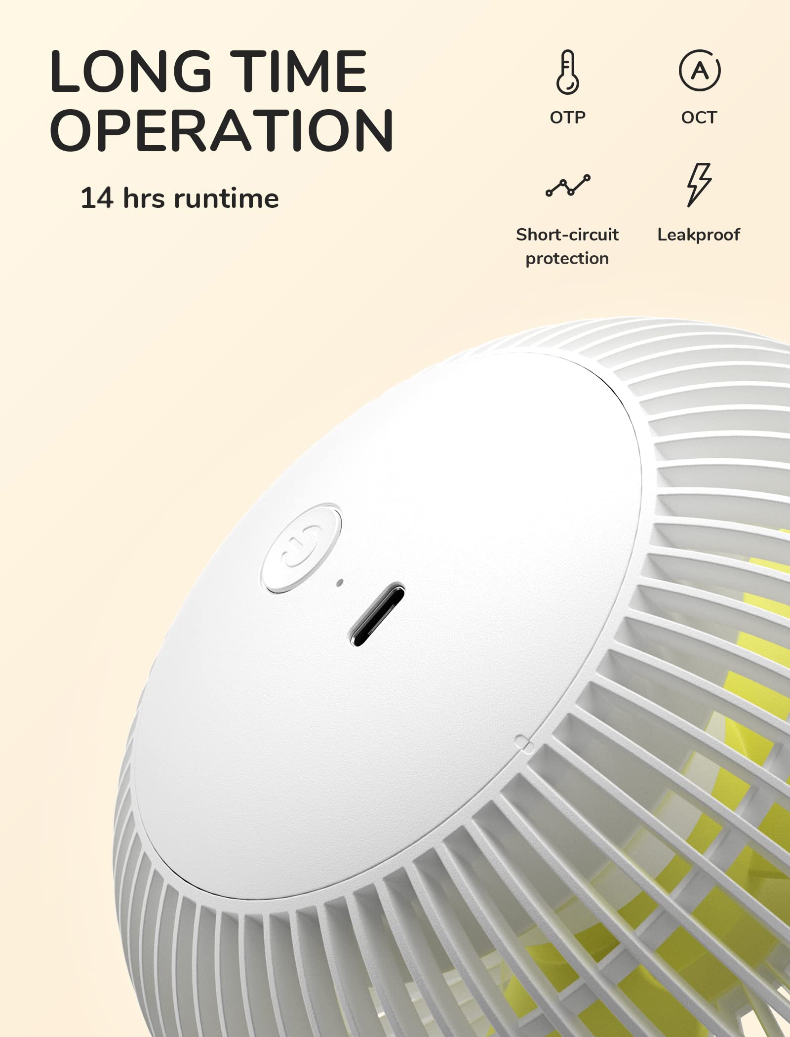 JISULIFE Clip on Baby Stroller Fan - 4000mAh Rechargeable Battery, Portable Personal Mini Fan with Quiet Operation & Narrow Slot Design, 4 Speed Settings, Up to 14 Hours Runtime - Perfect for Strollers, Beds, Desks, Car Seats & Outdoor Activities - Milky White