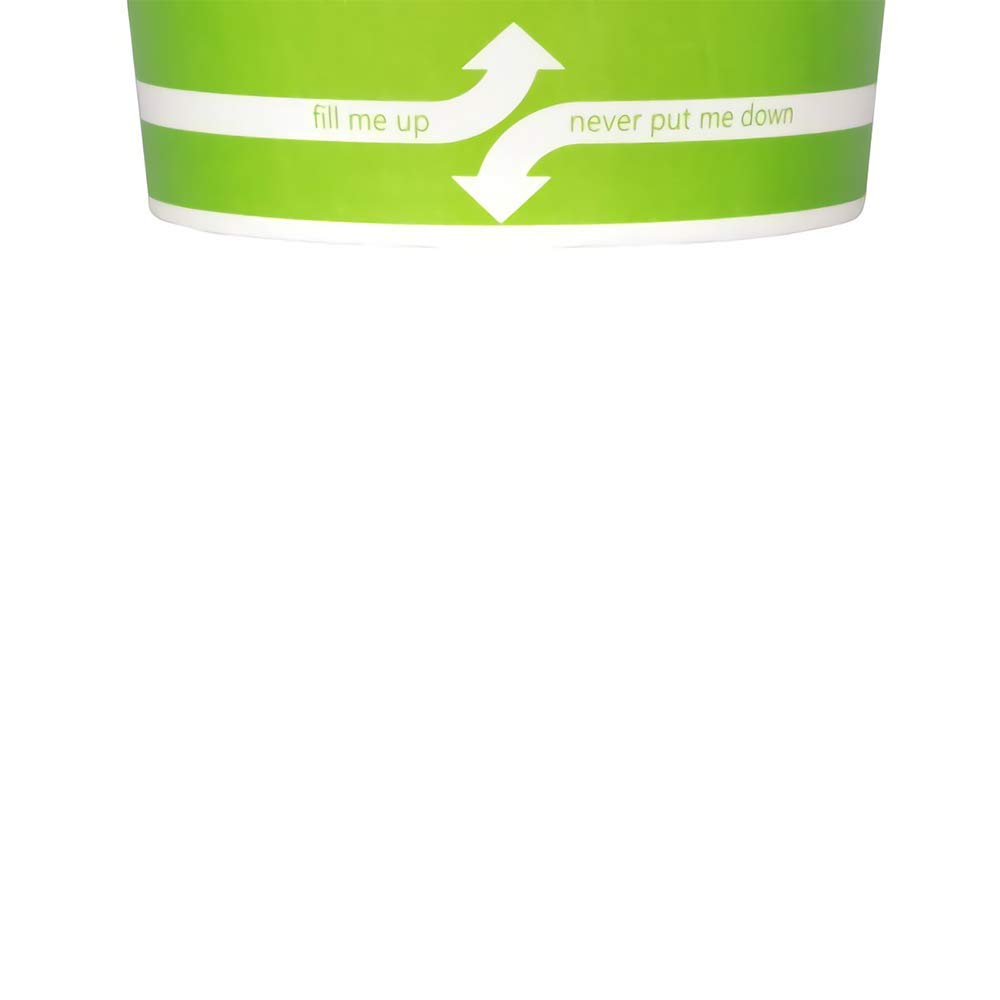 6oz (1000 Count) Green Paper Ice Cream Cups - Disposable Hot & Cold Food Containers for Ice Cream, Gelato, Yogurt, Snacks - Perfect for Parties, Dessert Shops, and Catering Events