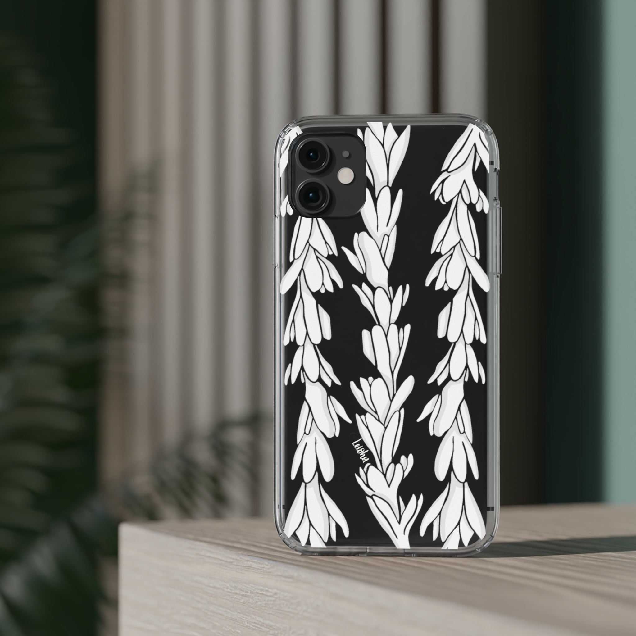 Premium Tuberose Lei Clear Phone Case - Shatterproof & Slim Design for iPhone & Samsung | Perfect for Hawaiian Luau, Beach Parties & Tropical Vacations