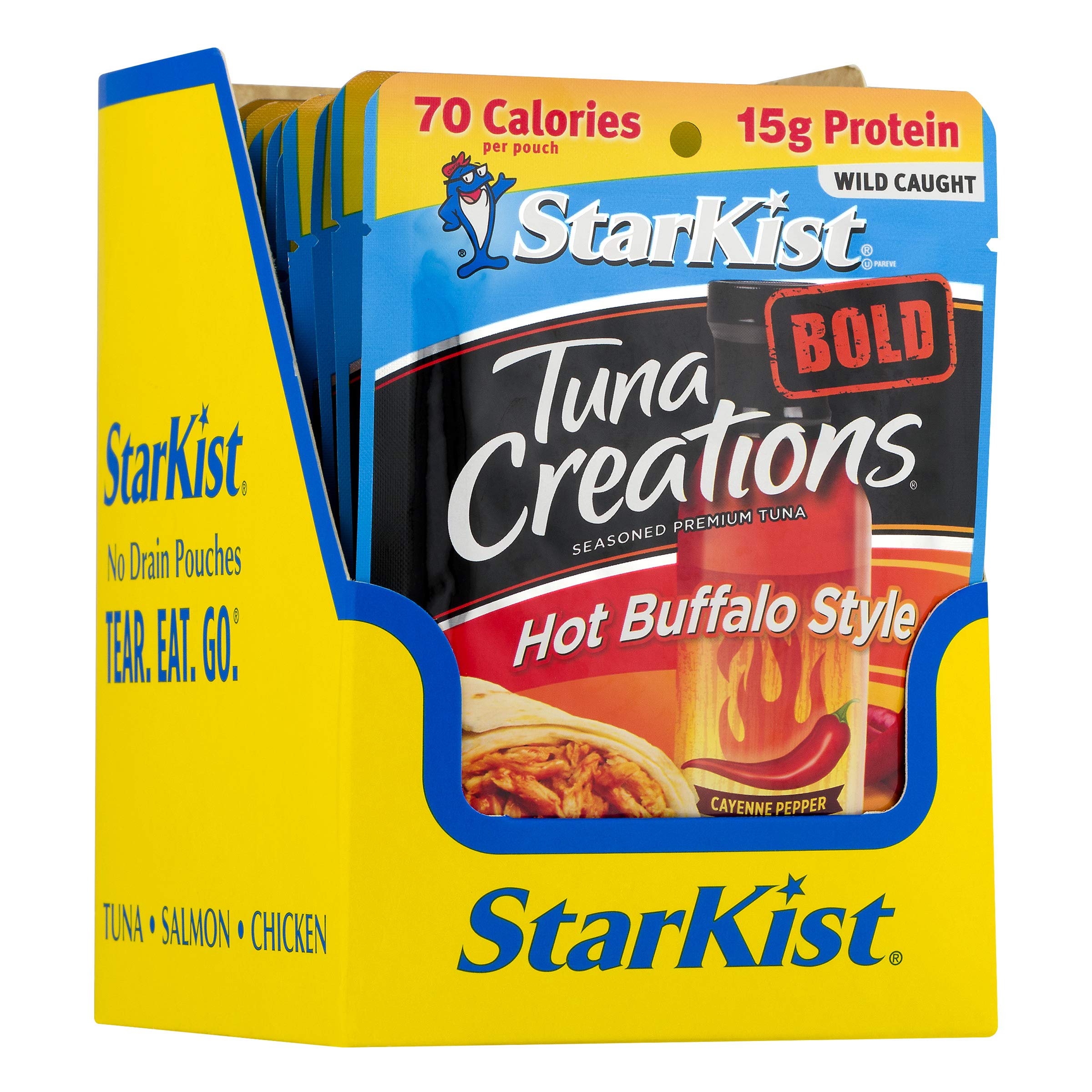 StarKist Tuna Creations BOLD Hot Buffalo Style - 2.6 Oz Pouch (Pack of 12) | Spicy Tuna Snack for Sandwiches, Salads & On-the-Go Meals