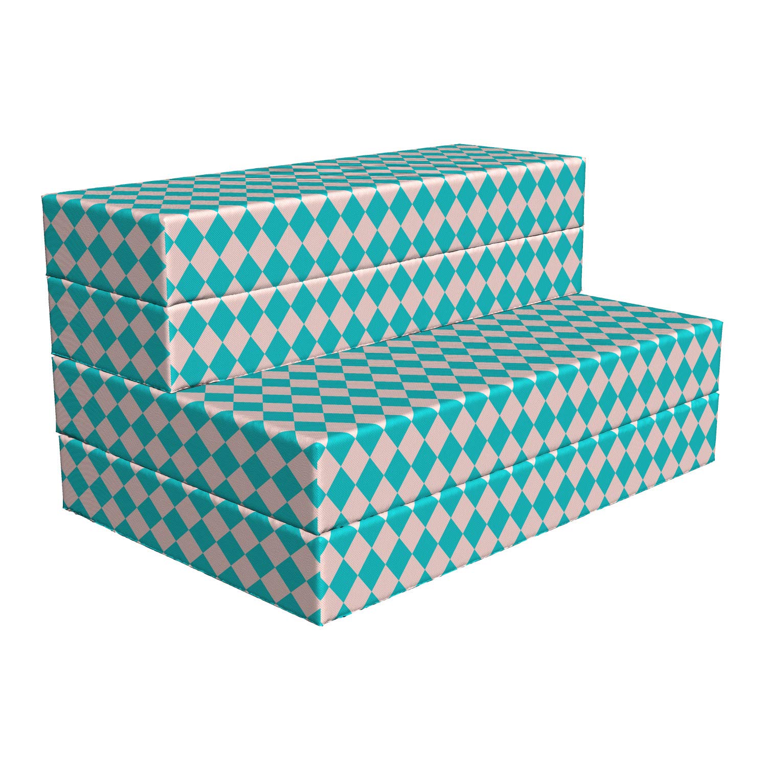 Ambesonne Geometric Foldable Mattress - Retro Classical Tile Design, 74.8