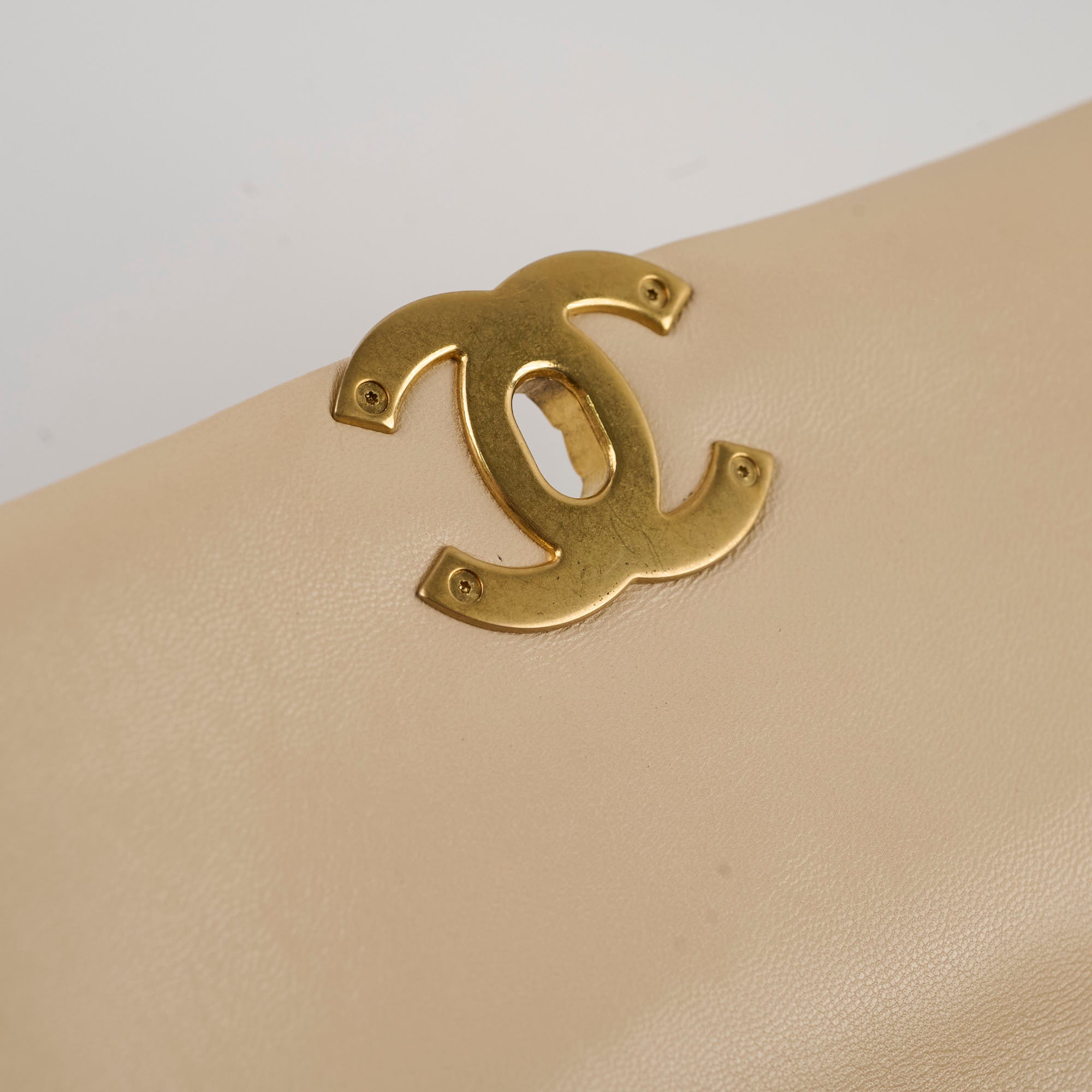 Chanel 19 Small Beige Flap Bag - 30cm Luxury Quilted Leather Shoulder Bag for Women | Perfect for Date Night, Office & Special Occasions